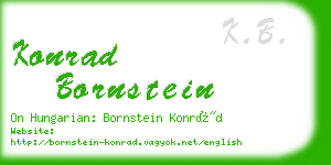 konrad bornstein business card